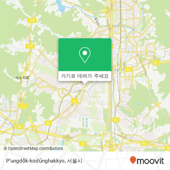 P’ungdŏk-kodŭnghakkyo 지도