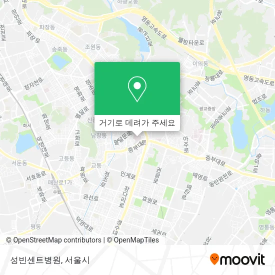 성빈센트병원 지도