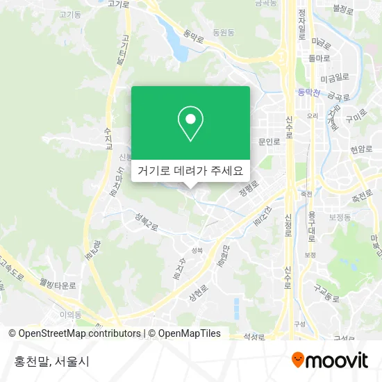 홍천말 지도
