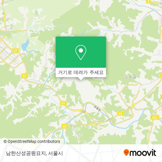 남한산성공원묘지 지도