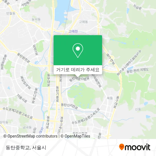 동탄중학교 지도