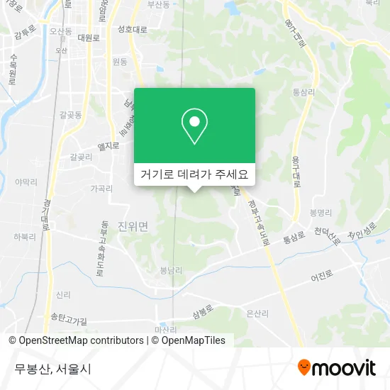 무봉산 지도