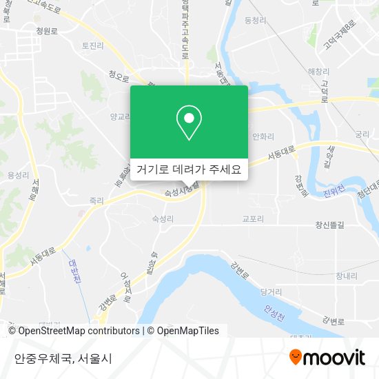 안중우체국 지도