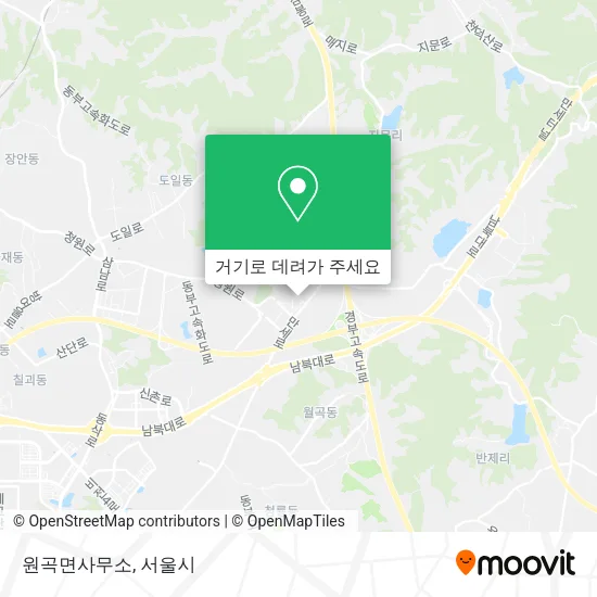 원곡면사무소 지도
