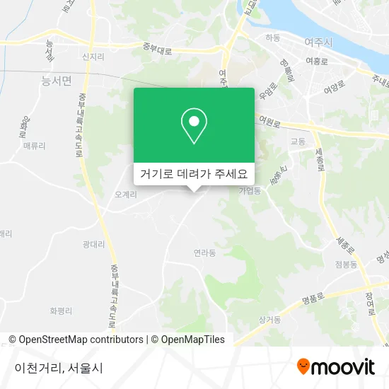 이천거리 지도