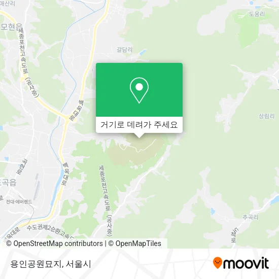 용인공원묘지 지도