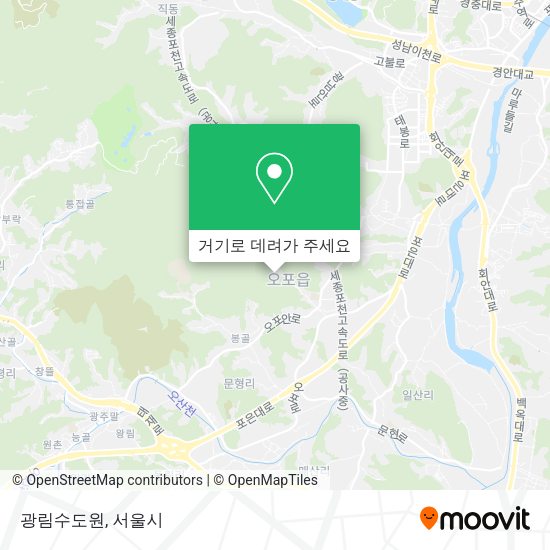 광림수도원 지도