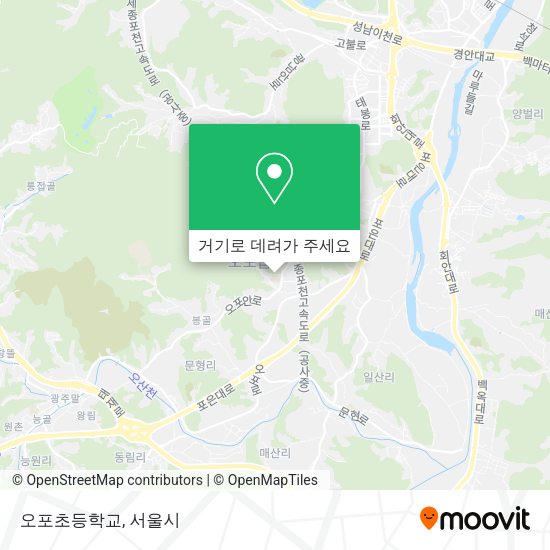 오포초등학교 지도