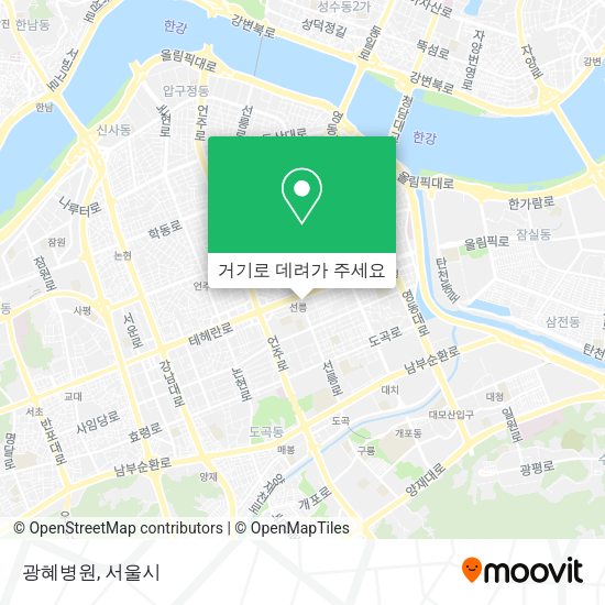 광혜병원 지도