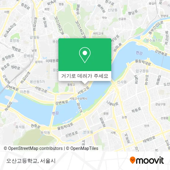 오산고등학교 지도