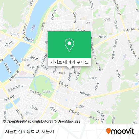 서울한산초등학교 지도