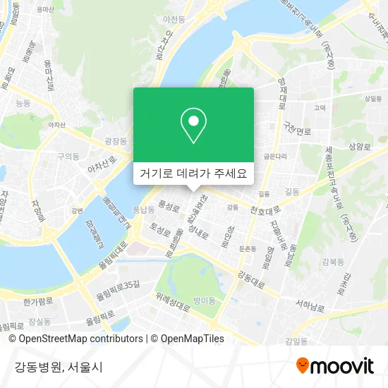 강동병원 지도