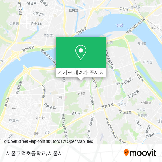 서울고덕초등학교 지도