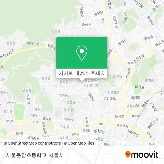 서울돈암초등학교 지도