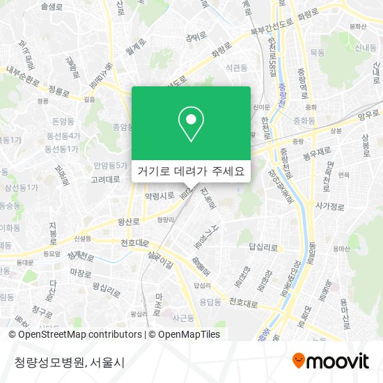 청량성모병원 지도