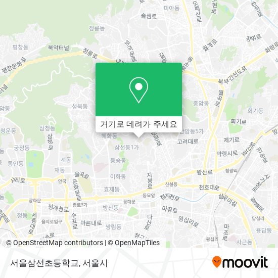 서울삼선초등학교 지도