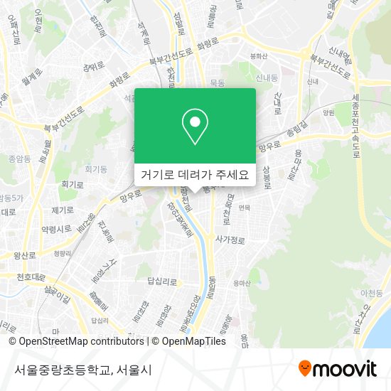 서울중랑초등학교 지도
