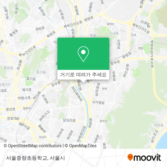 서울중랑초등학교 지도