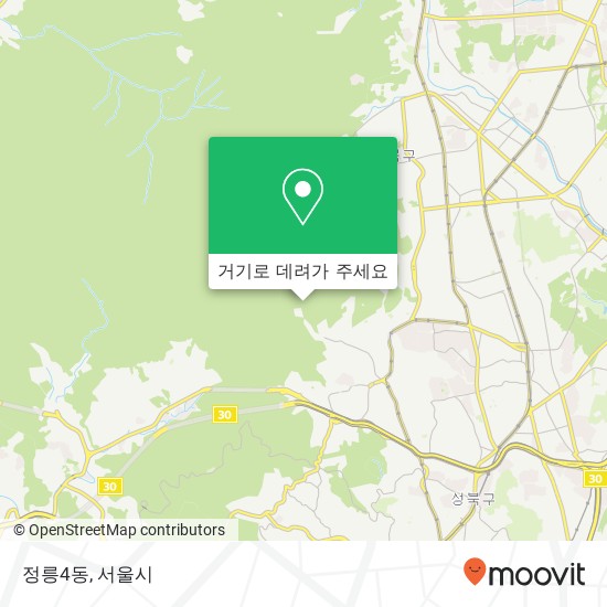 정릉4동 지도