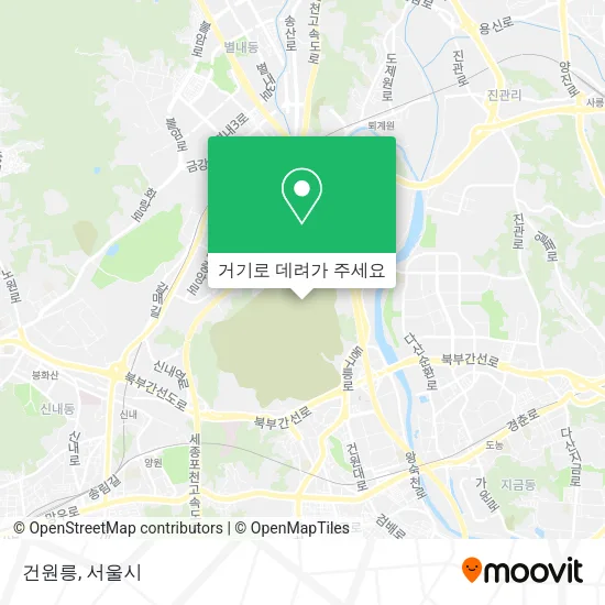 건원릉 지도