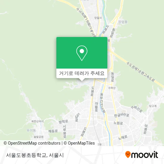 서울도봉초등학교 지도