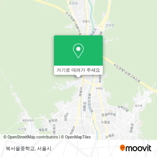 북서울중학교 지도