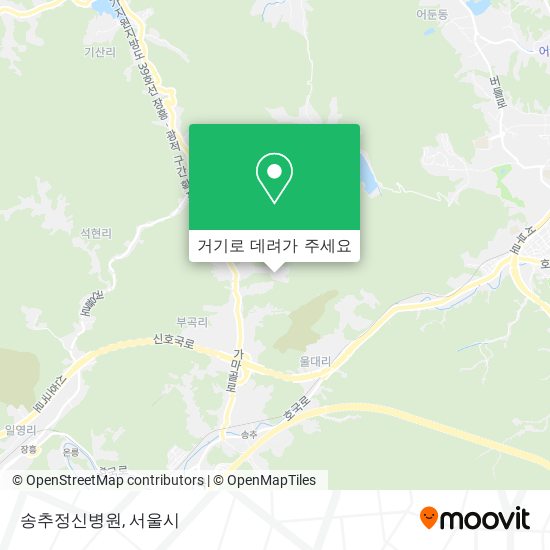 송추정신병원 지도