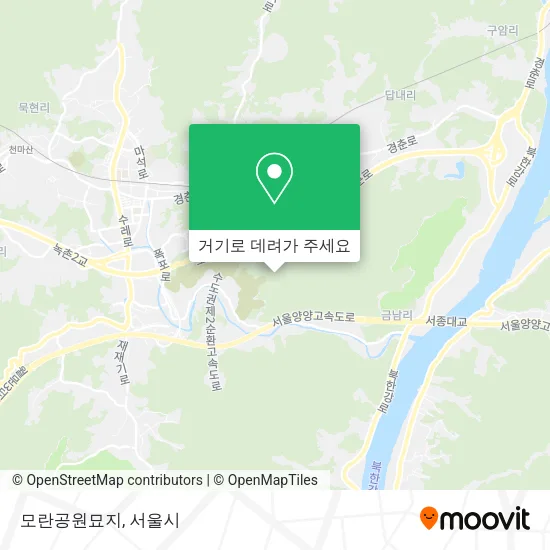모란공원묘지 지도