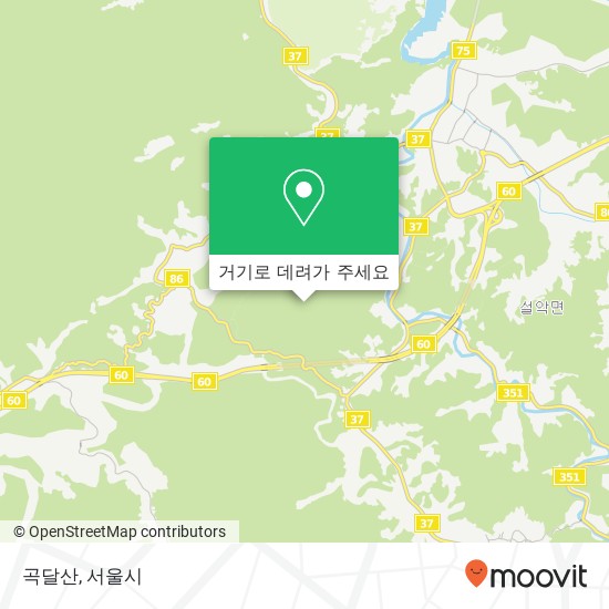 곡달산 지도