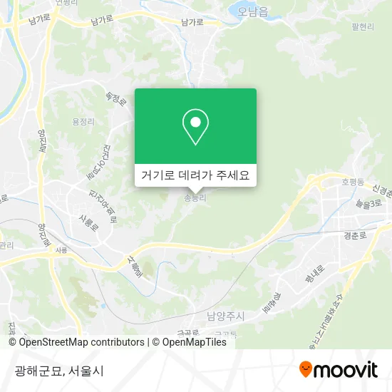 광해군묘 지도