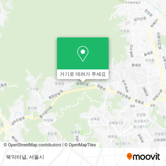 북악터널 지도