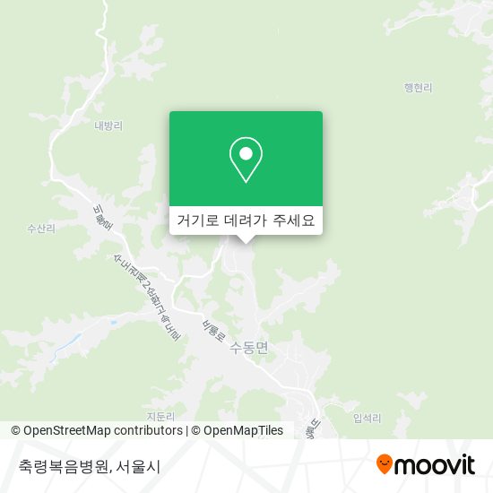 축령복음병원 지도