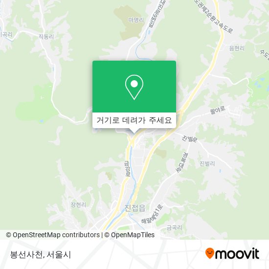 봉선사천 지도
