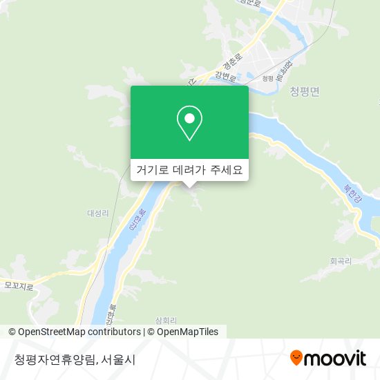 청평자연휴양림 지도