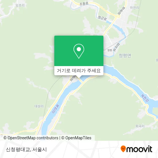 신청평대교 지도