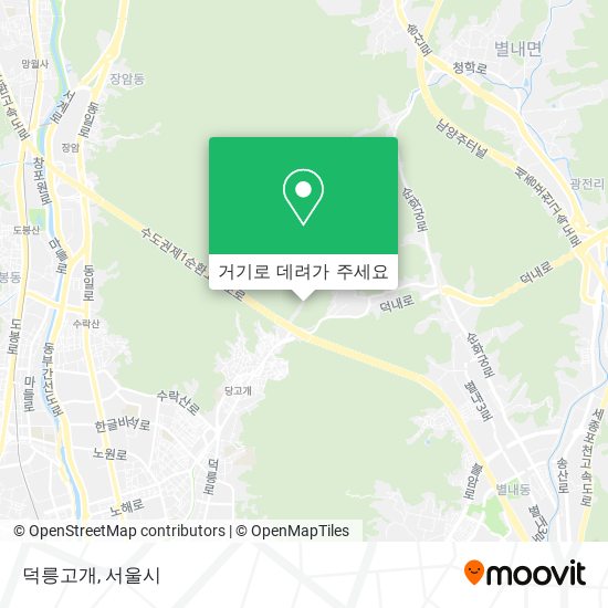 덕릉고개 지도