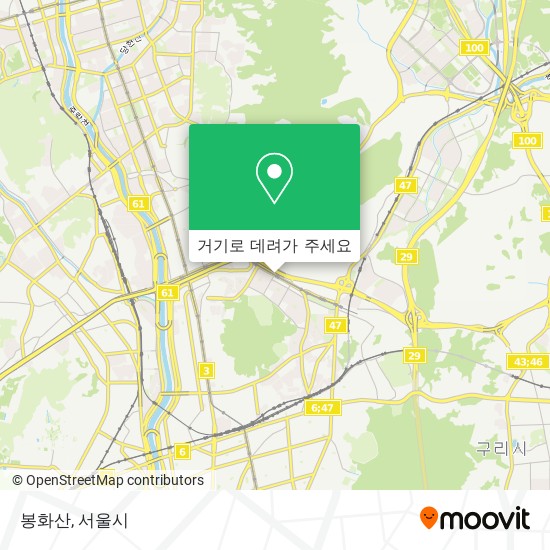 봉화산 지도