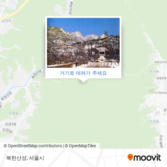 북한산성 지도