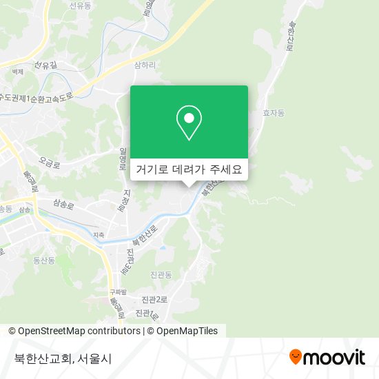 북한산교회 지도