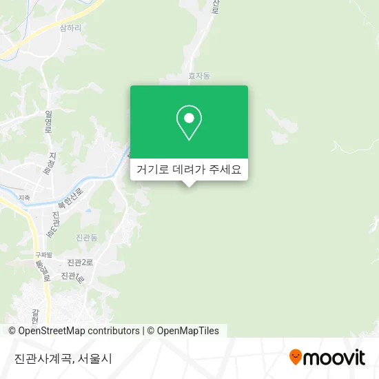 진관사계곡 지도