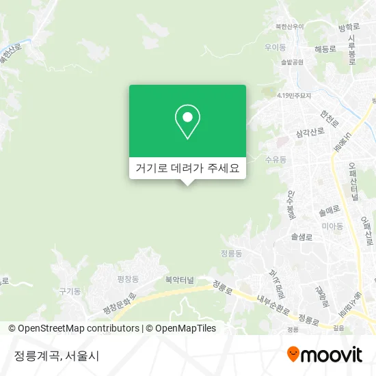 정릉계곡 지도