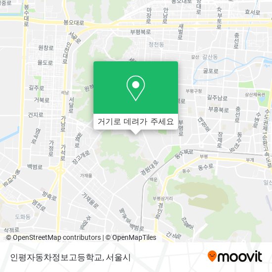 인평자동차정보고등학교 지도