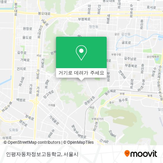 인평자동차정보고등학교 지도