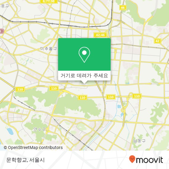 문학향교 지도