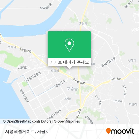 서평택톨게이트 지도