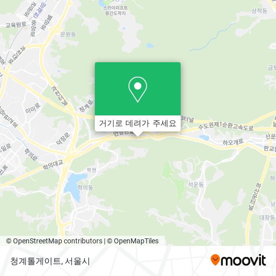청계톨게이트 지도