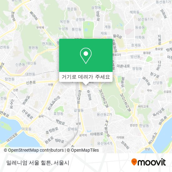 밀레니엄 서울 힐튼 지도