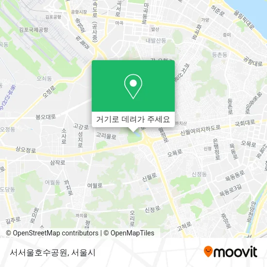 서서울호수공원 지도