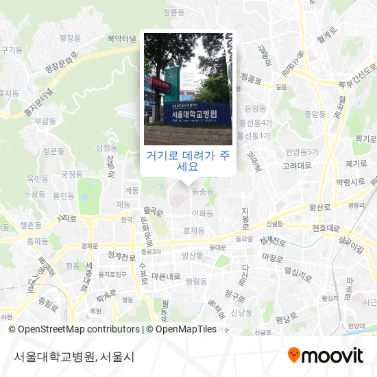 서울대학교병원 지도