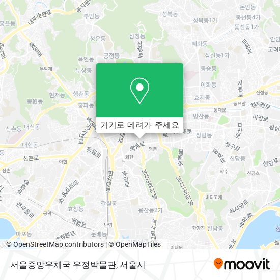 서울중앙우체국 우정박물관 지도